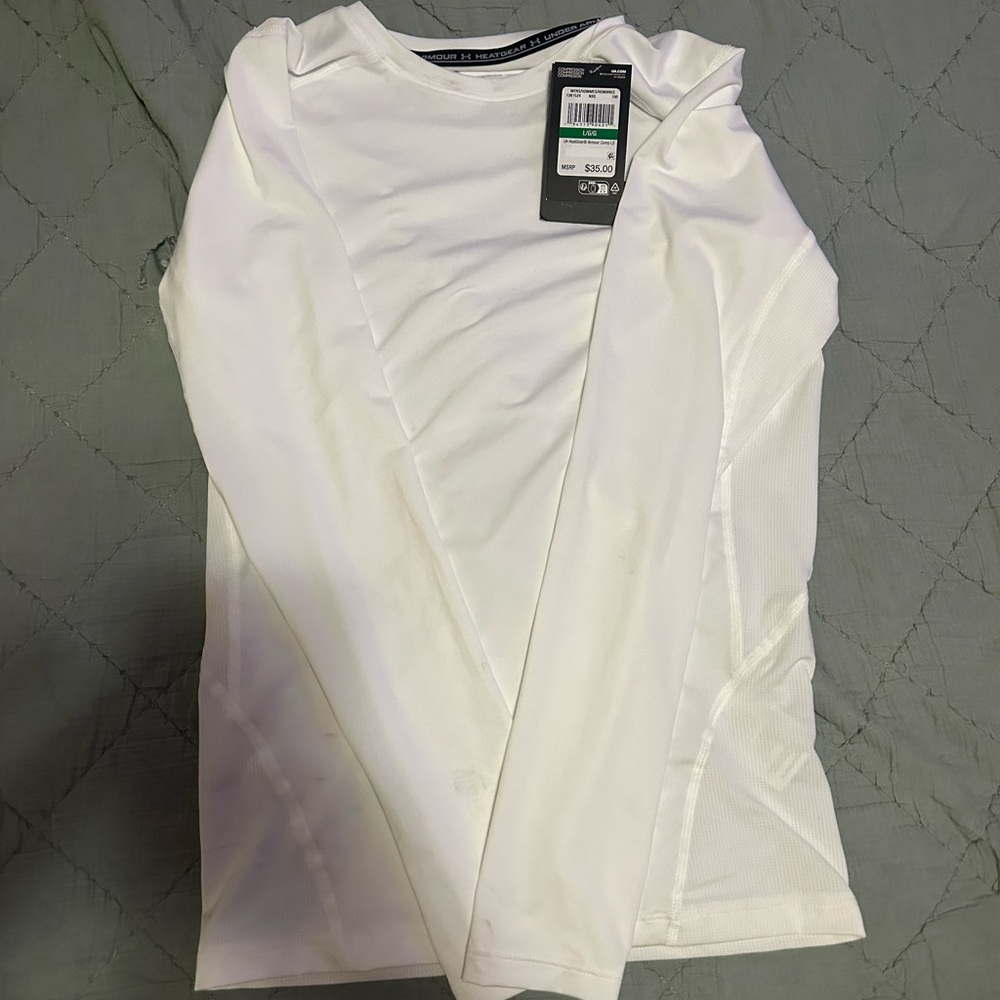 Under Armour Men's White Long Sleeve Performance Tee
